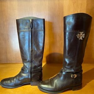 Tory Burch dark brown tall boots 9.5